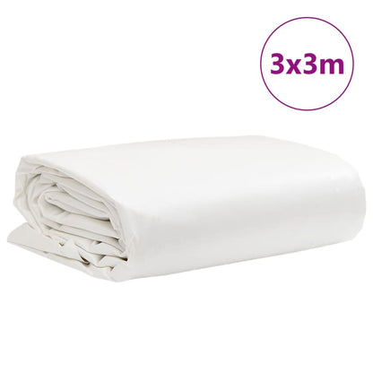 Tarpaulin White 3x3 m 650 g/m²