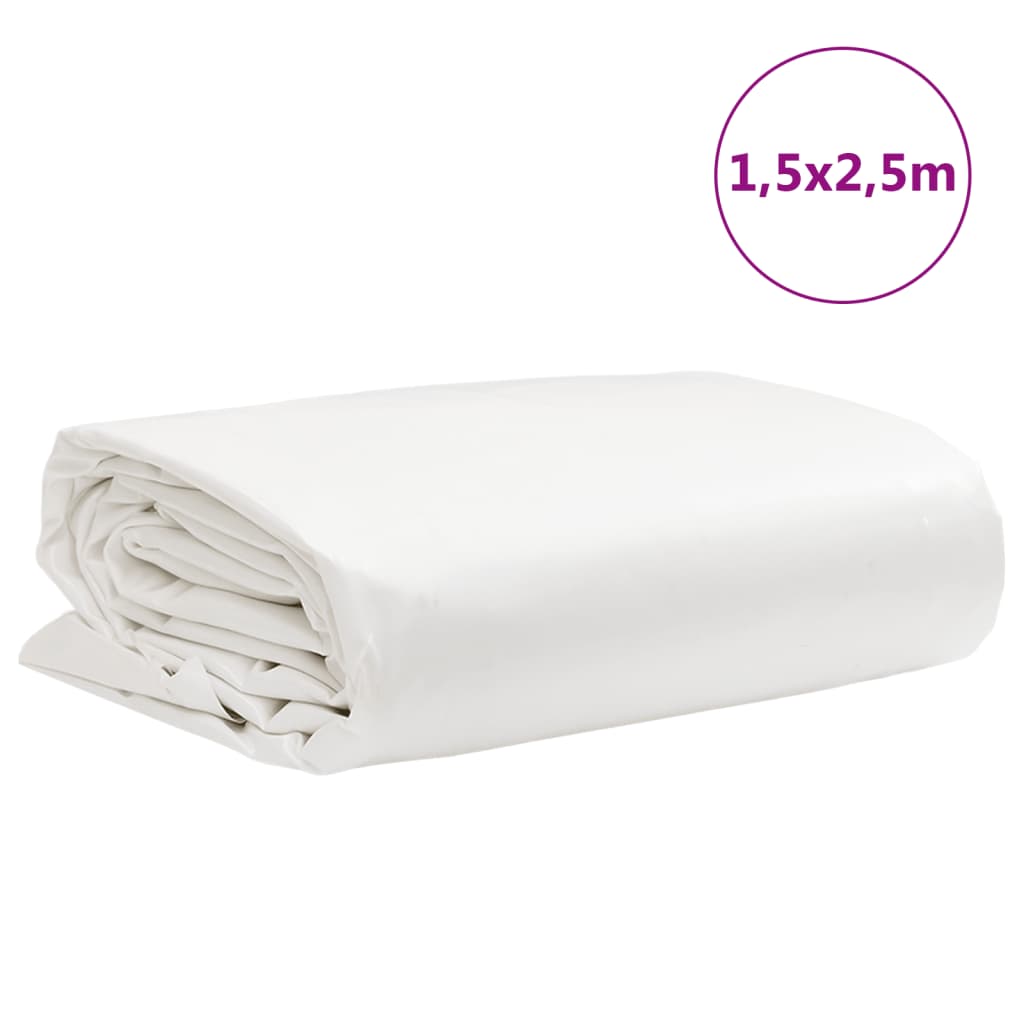 Tarpaulin White 1.5x2.5 m 650 g/m²
