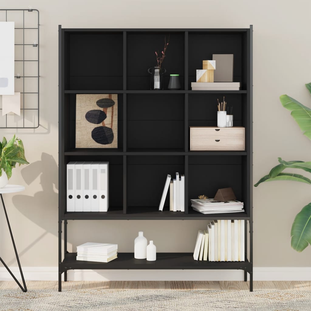 Bookcase | Black | Engineered wood, steel | Medium | Bookcase