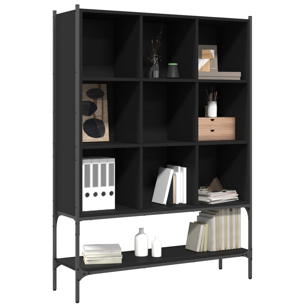 Bookcase | Black | Engineered wood, steel | Medium | Bookcase