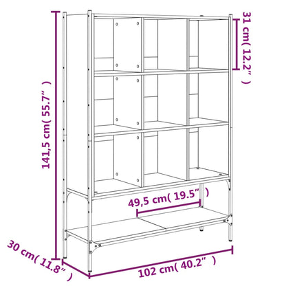 Bookcase Grey Sonoma 102x30x141,5 cm Engineered Wood