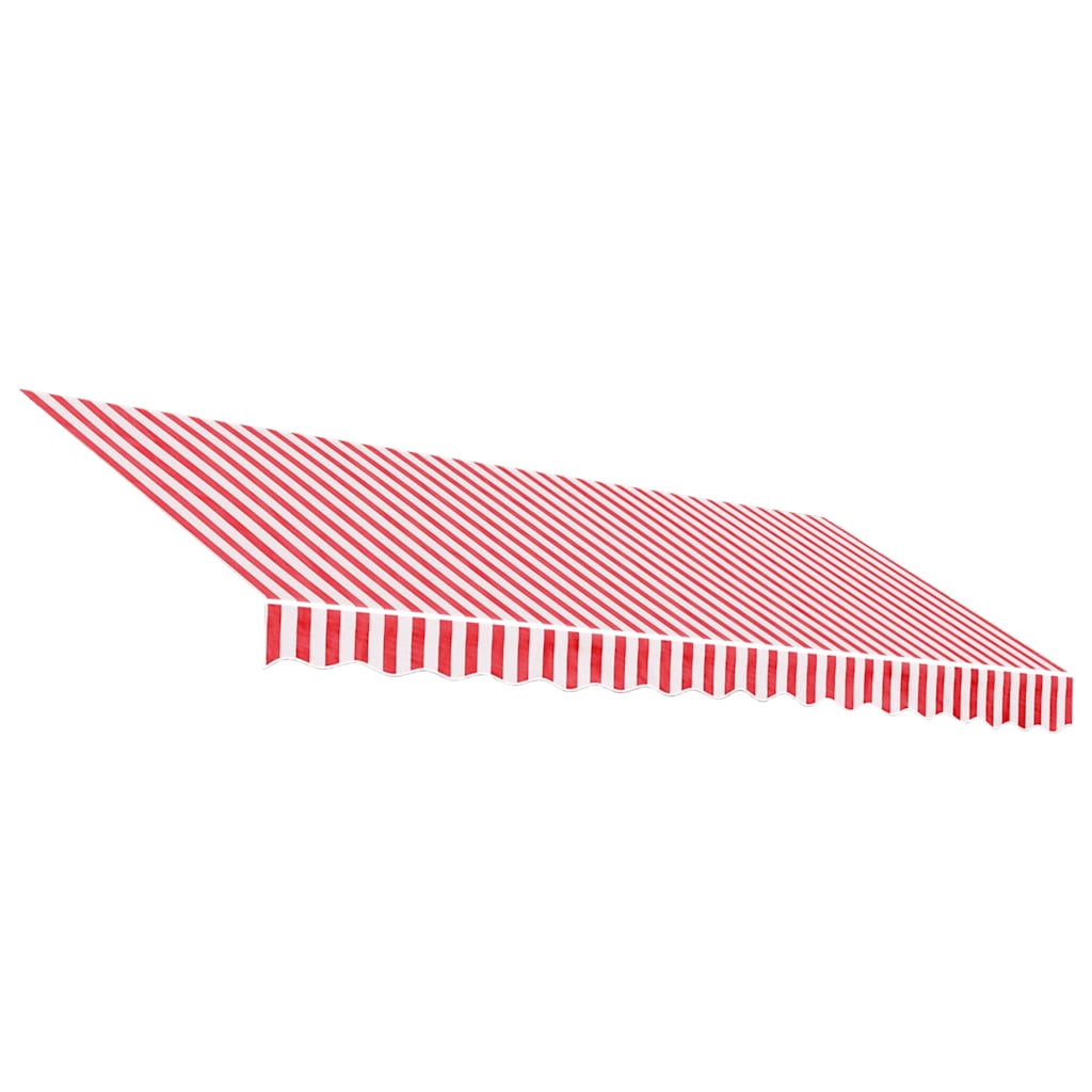 Awning Replacement Fabric Red and White 400x350 cm Polyester