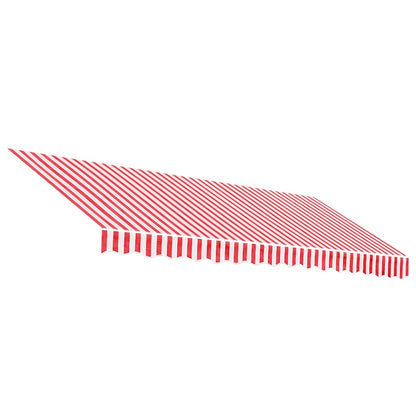 Awning Replacement Fabric Red and White 400x350 cm Polyester