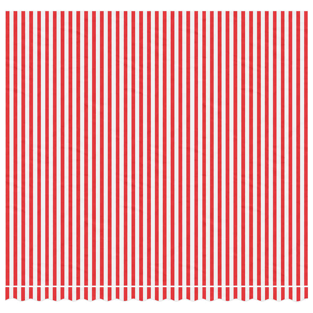 Awning Replacement Fabric Red and White 400x350 cm Polyester