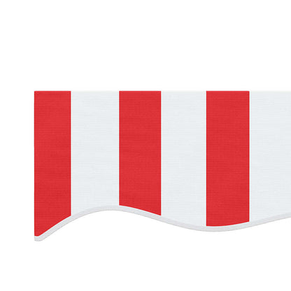 Awning Replacement Fabric Red and White 400x350 cm Polyester
