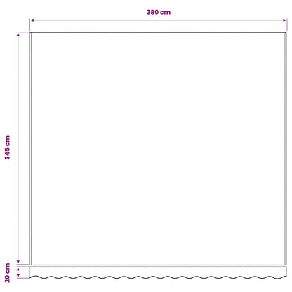 Awning Replacement Fabric Red and White 400x350 cm Polyester