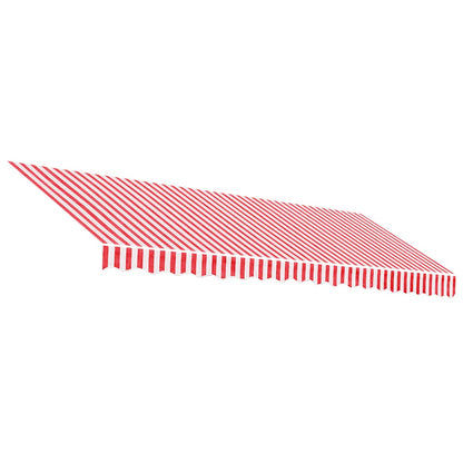 Awning Replacement Fabric Red and White 450x300 cm Polyester