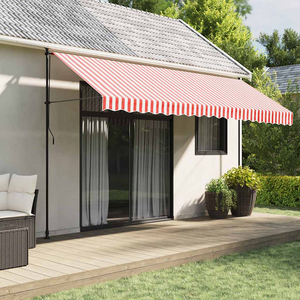 Awning Replacement Fabric Red and White 450x300 cm Polyester