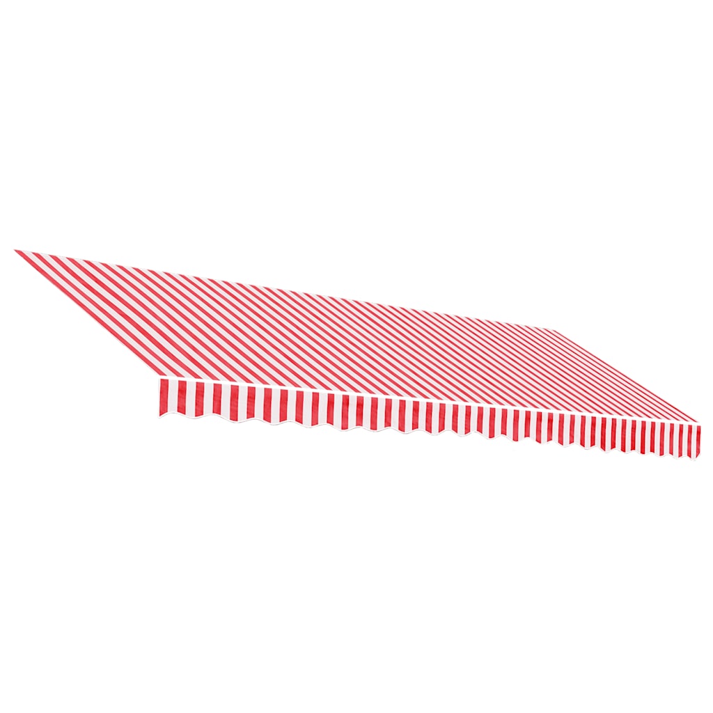 Awning Replacement Fabric Red and White 450x350 cm Polyester