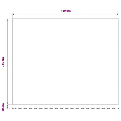 Awning Replacement Fabric Red and White 450x350 cm Polyester