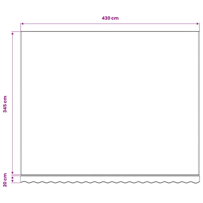 Awning Replacement Fabric Red and White 450x350 cm Polyester