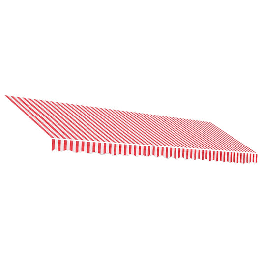 Awning Replacement Fabric Red and White 500x300 cm Polyester