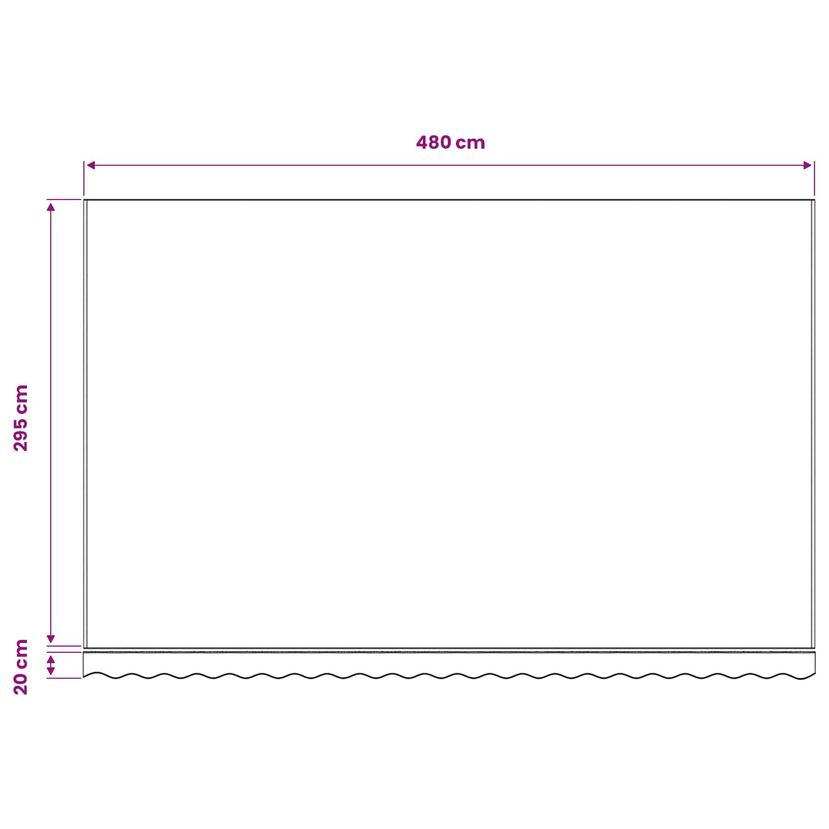 Awning Replacement Fabric Red and White 500x300 cm Polyester