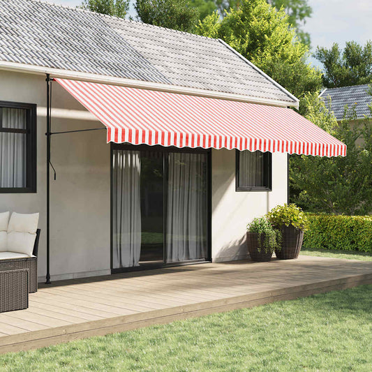 Awning Replacement Fabric Red and White 500x350 cm Polyester
