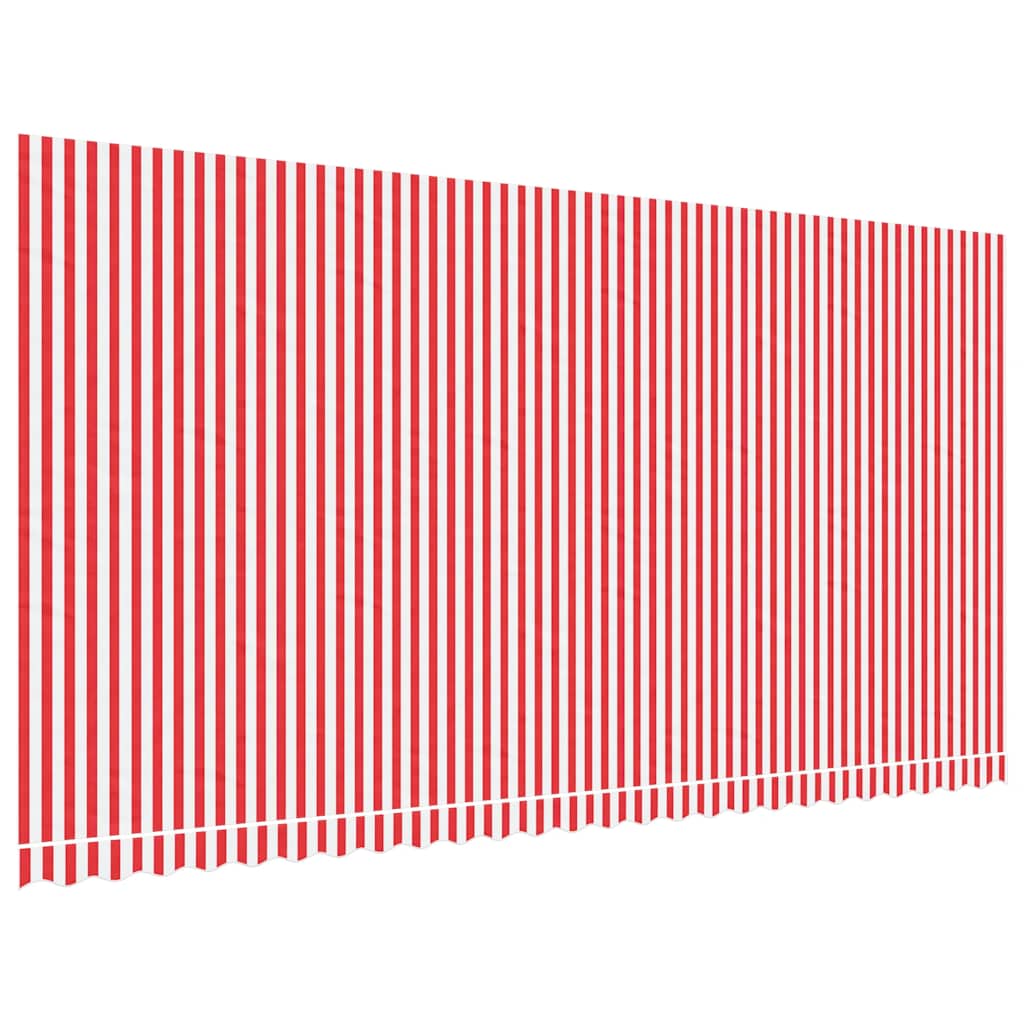 Awning Replacement Fabric Red and White 600x300 cm Polyester