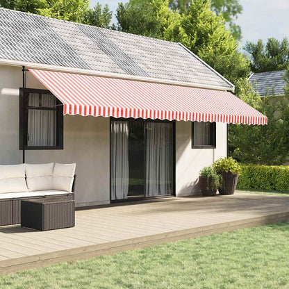 Awning Replacement Fabric Red and White 600x300 cm Polyester