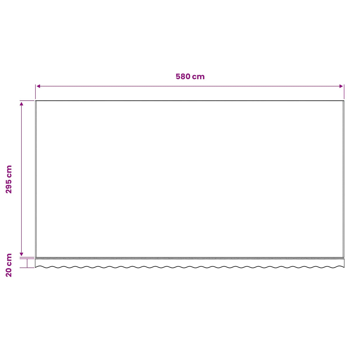 Awning Replacement Fabric Red and White 600x300 cm Polyester