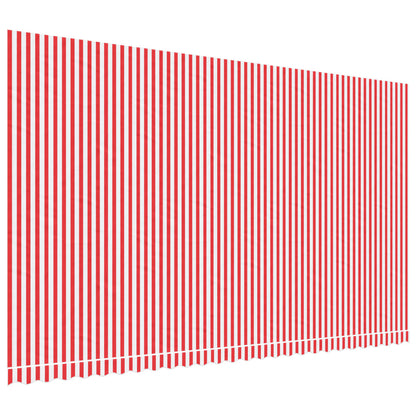 Replacement Fabric for Awning Red and White Stripe 6x3.5 m