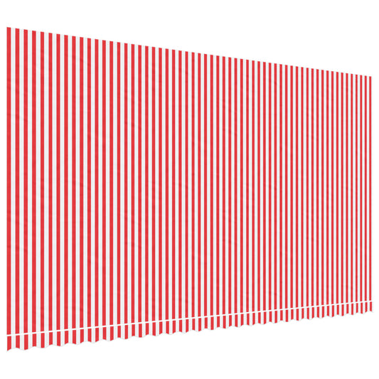 Replacement Fabric for Awning Red and White Stripe 6x3.5 m