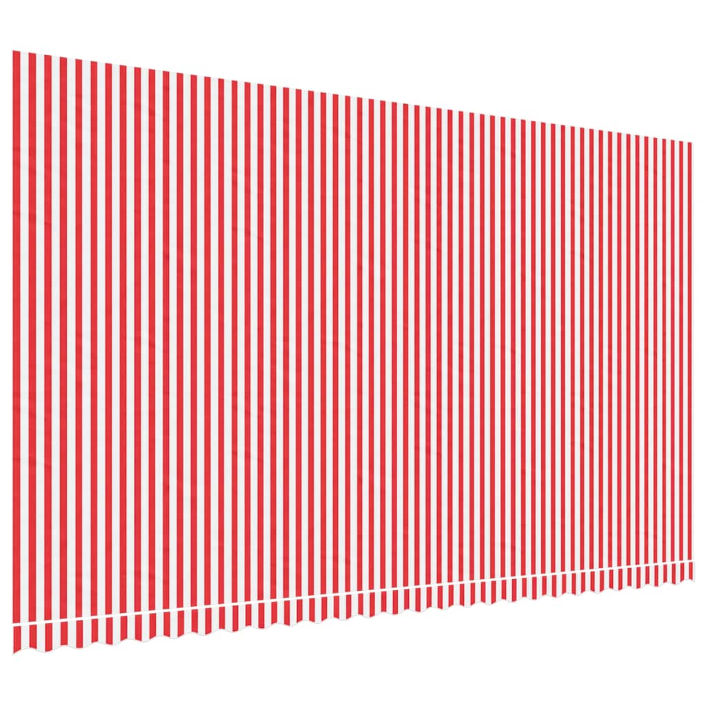 Awning Replacement Fabric Red and White 600x350 cm Polyester