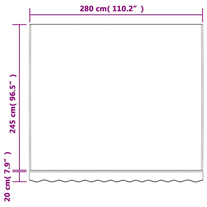 Replacement Fabric for Awning Multicolour Stripe 3x2.5 m