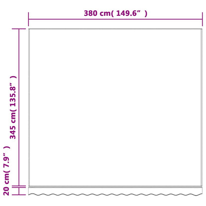 Awning Replacement Fabric Multicolour 400x350 cm Polyester