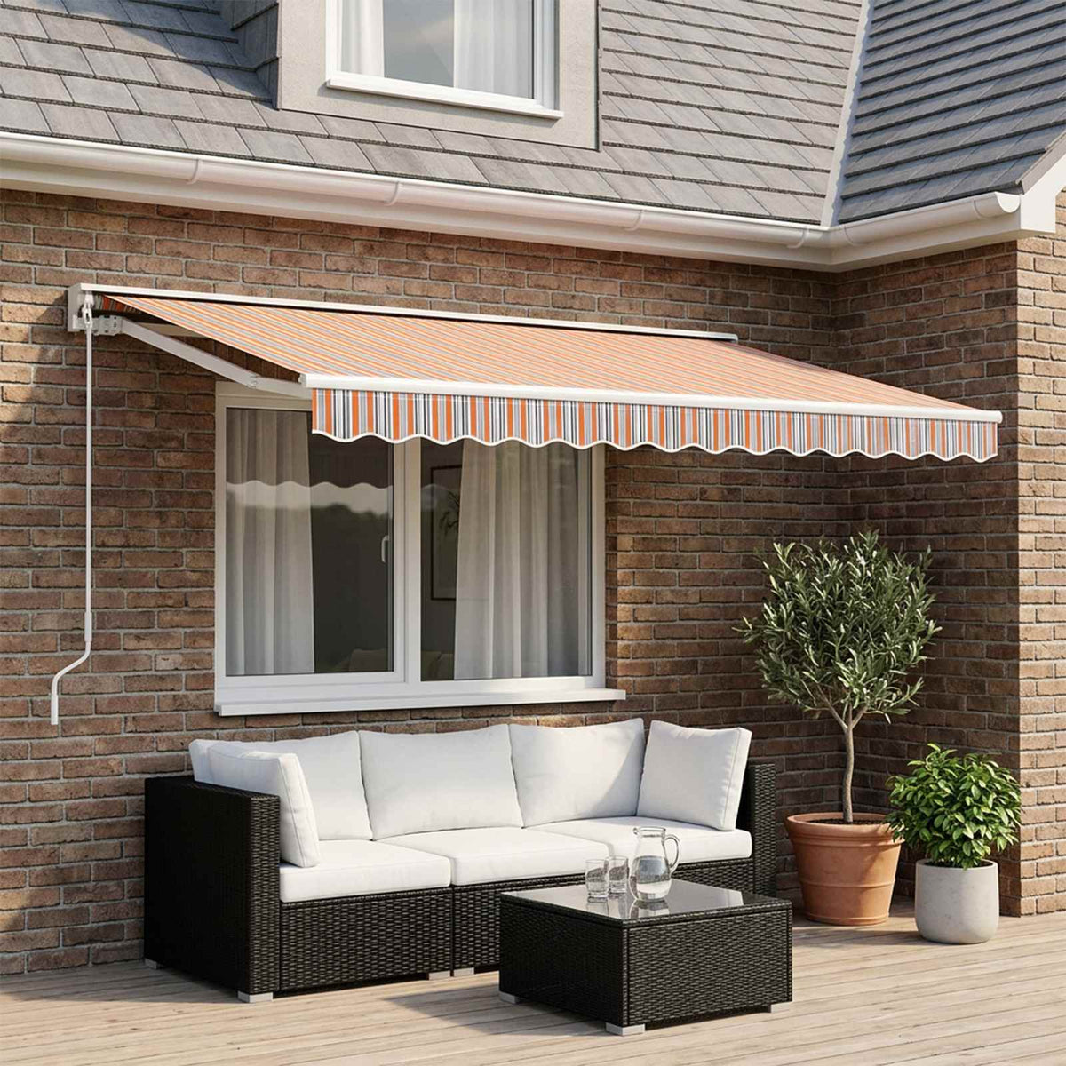 Awning Replacement Fabric Multicolour 450x300 cm Polyester