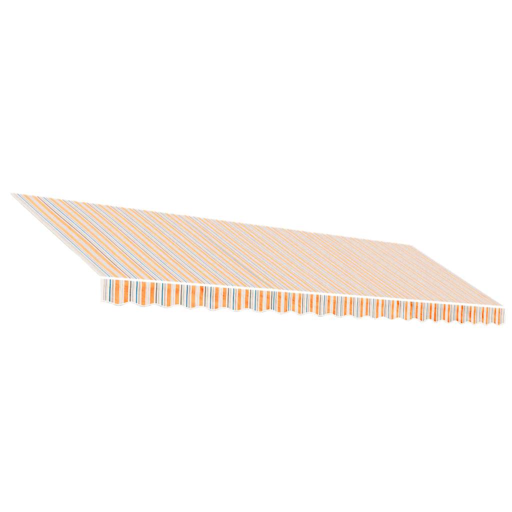 Awning Canopy Replacement for 5x3 m Orange & Grey Stripe