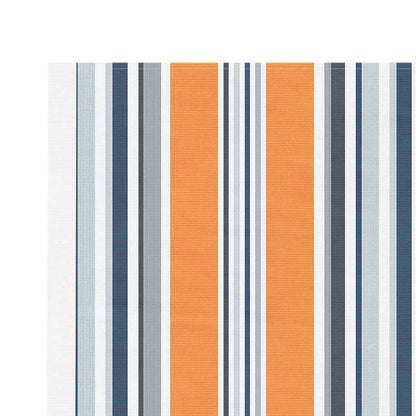 Awning Canopy Replacement for 5x3 m Orange & Grey Stripe