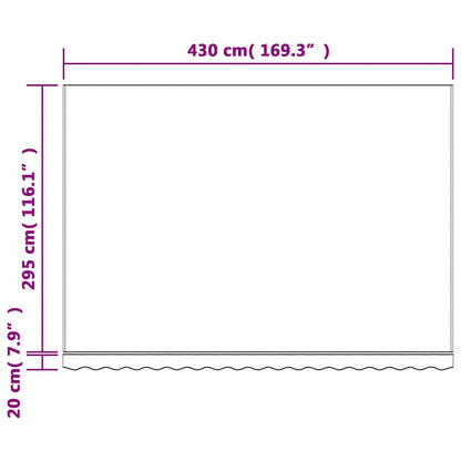 Awning Replacement Fabric Multicolour 450x300 cm Polyester