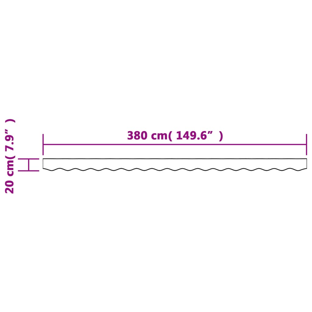 Replacement Fabric for Awning Valance Cream Stripe 4 m