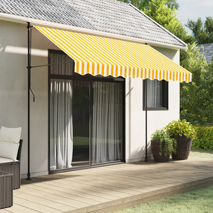 Replacement Fabric for Awning Valance Yellow and White Stripe 3 m