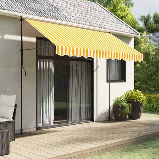 Replacement Fabric for Awning Valance Yellow and White Stripe 3 m