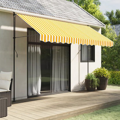 Replacement Fabric for Awning Valance Yellow and White Stripe 3.5 m