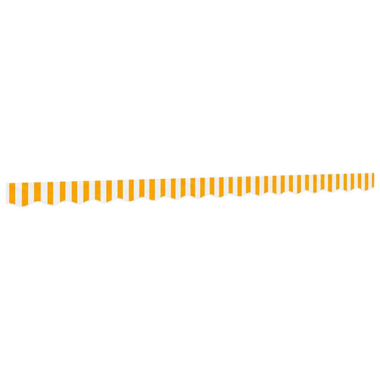 Replacement Fabric for Awning Valance Yellow and White Stripe 4 m
