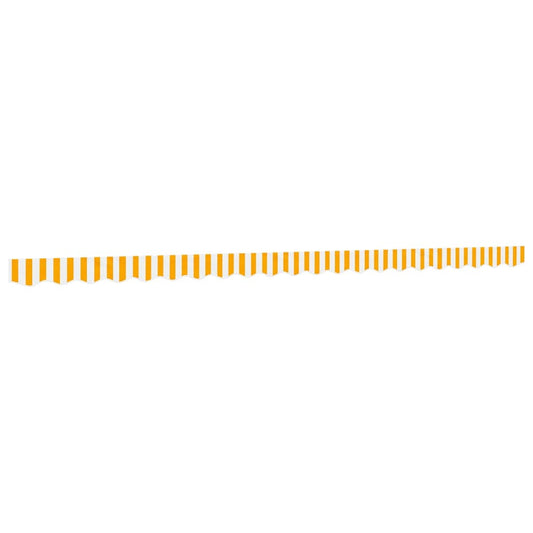 Replacement Fabric for Awning Valance Yellow and White Stripe 5 m
