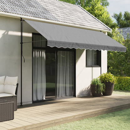 Replacement Awning Valance Fabric | Anthracite Stripe