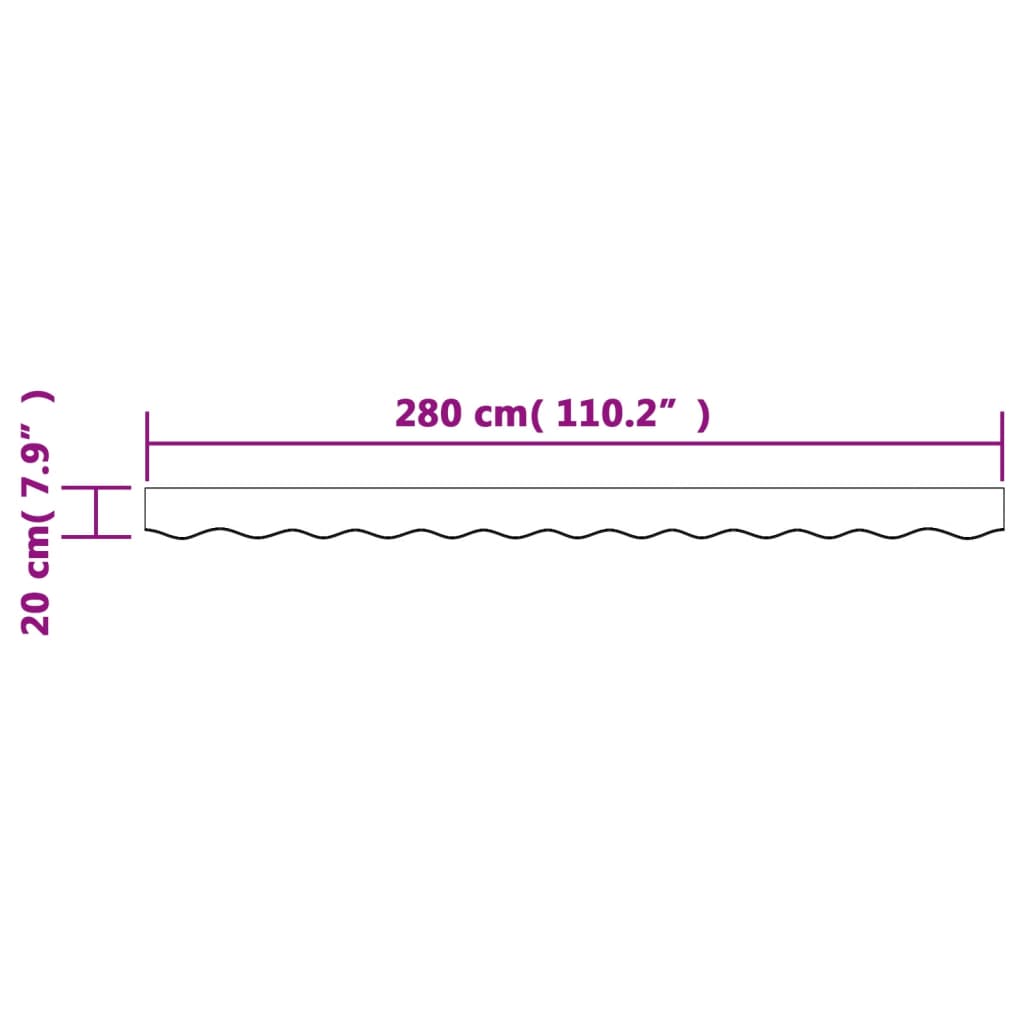 Replacement Fabric for Awning Valance Burgundy Stripe 3 m