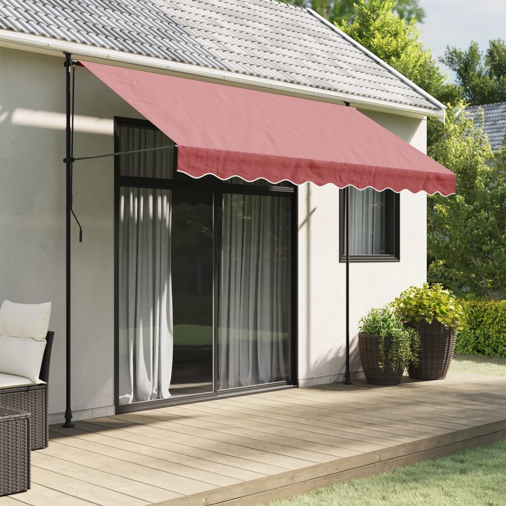 Replacement Fabric for Awning Valance Burgundy Stripe 3 m