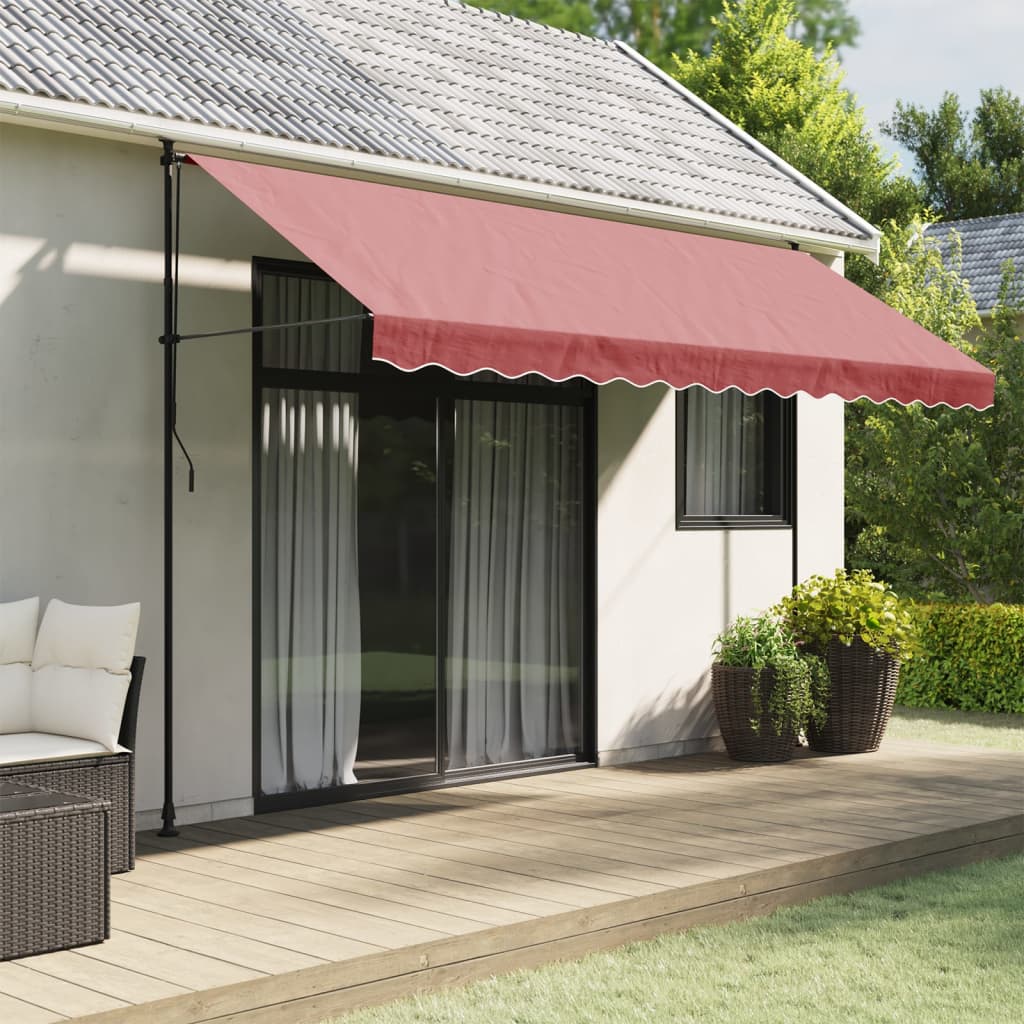 Replacement Fabric for Awning Valance Burgundy Stripe 4 m