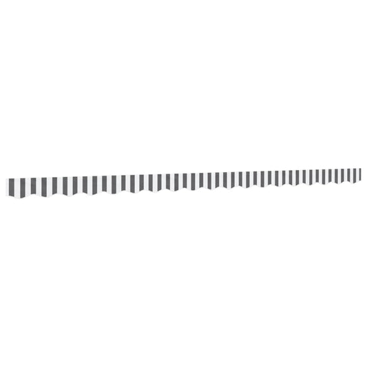 Replacement Fabric for Awning Valance Anthracite and White Stripe 4.5 m