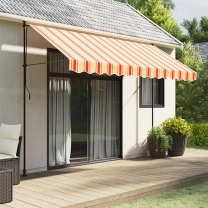 Replacement Fabric for Awning Valance Yellow and Orange Stripe 3.5 m