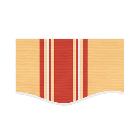 Replacement Fabric for Awning Valance Yellow and Orange Stripe 4 m