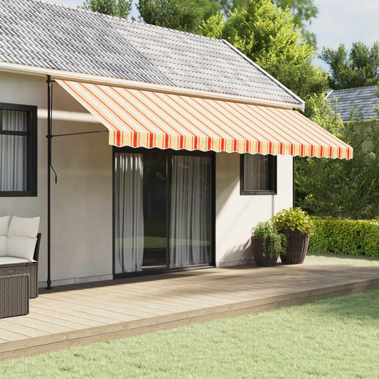 Replacement Fabric for Awning Valance Yellow and Orange Stripe 5 m