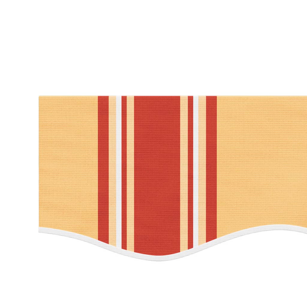 Replacement Fabric for Awning Valance Yellow and Orange Stripe 6 m