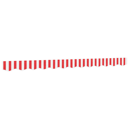 Replacement Fabric for Awning Valance Red and White Stripe 3 m