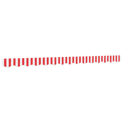 Replacement Fabric for Awning Valance Red and White Stripe 3.5 m