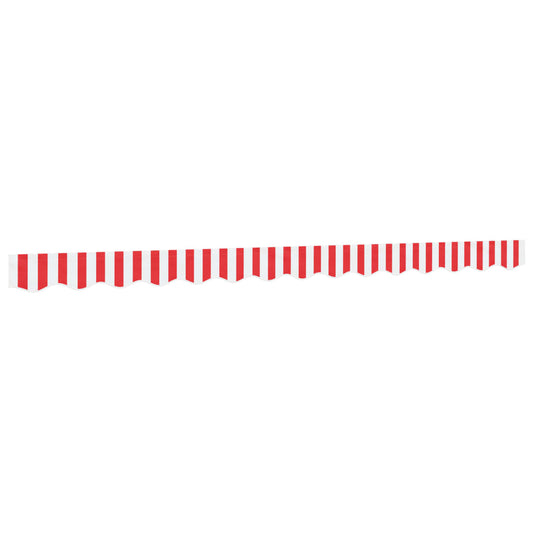Replacement Fabric for Awning Valance Red and White Stripe 3.5 m