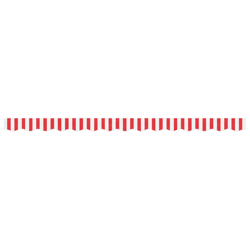 Replacement Fabric for Awning Valance Red and White Stripe 3.5 m