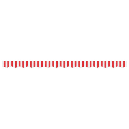 Replacement Fabric for Awning Valance Red and White Stripe 3.5 m